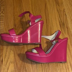 Hot Pink Gorgeous Brand New Wedges!